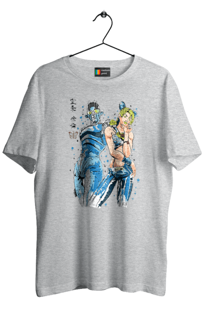 Men's t-shirt with prints JOJO Jolyne Cujoh. Anime, jojo, jojo`s bizarre adventure, jojo’s bizarre adventure, jolyne cujoh, manga. 2070702