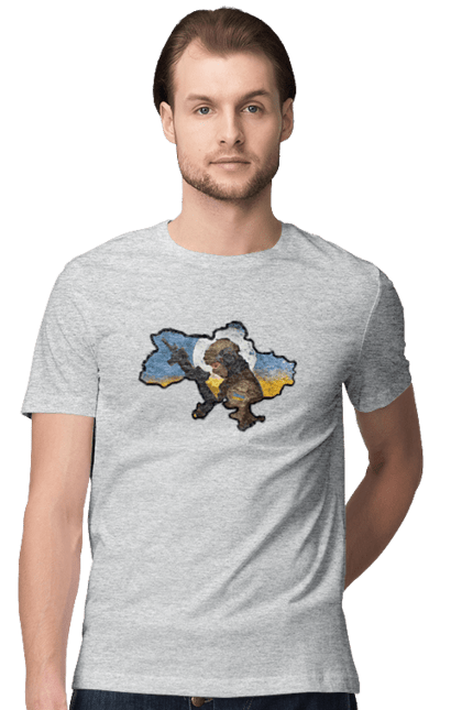 Футболка чоловіча з принтом "Слава ЗСУ". Вільна нація, воля, героям слава, мир, свобода, слава зсу, слава україні, україна, чисте небо, щасливі люди. 2070702