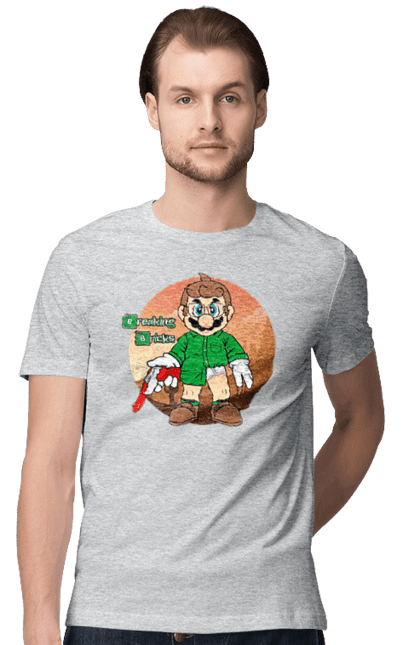 Men's t-shirt with prints Breaking Bad Mario. Breaking bad, character, game, mario, mario bros, nintendo, super mario bros. 2070702