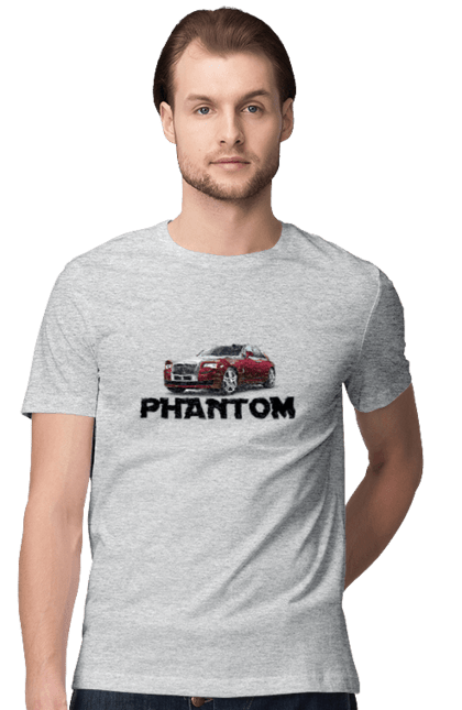 Футболка чоловіча з принтом "Ролс ройс". Авто, автомобіль, люкс клас, ролс ройс, седан, фантом. 2070702