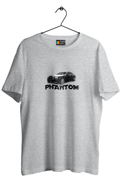 Футболка чоловіча з принтом "Ролс ройс". Авто, автомобіль, люкс клас, ролс ройс, седан, фантом. 2070702