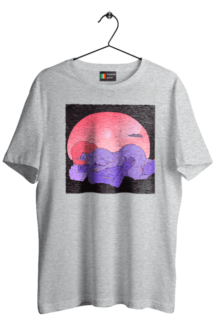 Men`s t-shirt with prints Aliens Girl And Boy. Girl, guy, naked. 2070702