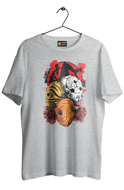 Men's t-shirt with prints Naruto Obito Uchiha. Anime, character, manga, naruto, ninja, obito, obito uchiha, tv series, uchiha. 2070702