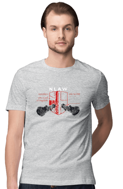 Футболка чоловіча з принтом "NLAW". Caesar, himars, nlaw, patriot, weapon, zaluzhny. 2070702