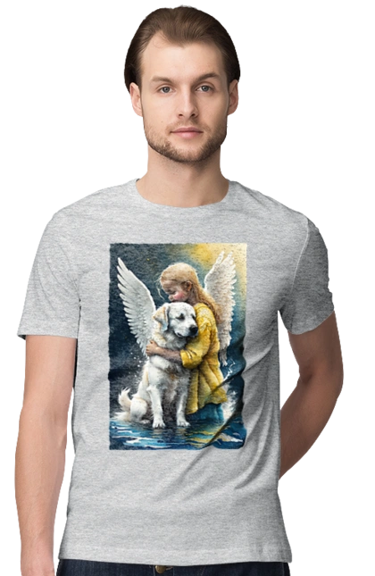 Girl and dog angel [memorial to dead animals]