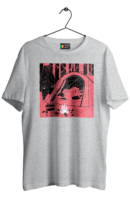 Футболка чоловіча з принтом "69 В Палатці". 69, ведмідь, ліс, палатка, секс. 2070702