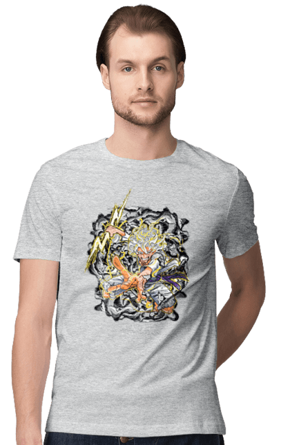 Men's t-shirt with prints One Piece Luffy. Anime, luffy, manga, monkey de luffy, one piece, pirates. 2070702