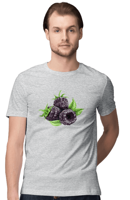Футболка чоловіча з принтом "Ожина". Ожина, ягода. 2070702