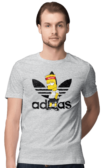 Футболка чоловіча з принтом "Adidas Барт". Adidas, bart, адідас, барт, мультфільм, серіал, сімпсон. 2070702