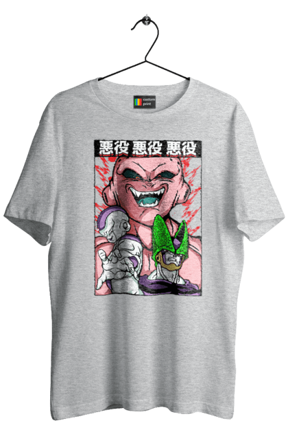 Men's t-shirt with prints Dragon Ball Majin Buu. Anime, antagonist, dragon ball, majin buu, manga, tv series. 2070702