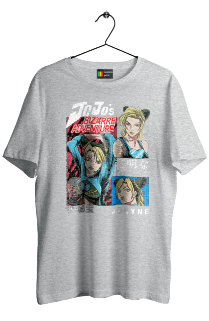 Men's t-shirt with prints JOJO Jolyne Cujoh. Anime, jojo, jojo`s bizarre adventure, jojo’s bizarre adventure, jolyne cujoh, manga. 2070702