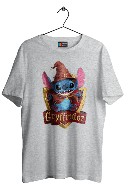 Футболка чоловіча з принтом "Стіч Ґрифіндор". Gryffindor, harry potter, hogwarts, stich, гаррі поттер, грифіндор, стіч, факультет, франшиза, хогвартс. 2070702