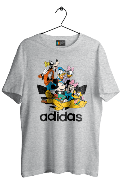 Футболка мужская с принтом Adidas Микки Маус. Adidas, mickey mouse, адидас, дисней, микки, микки маус, мультфильм. 2070702