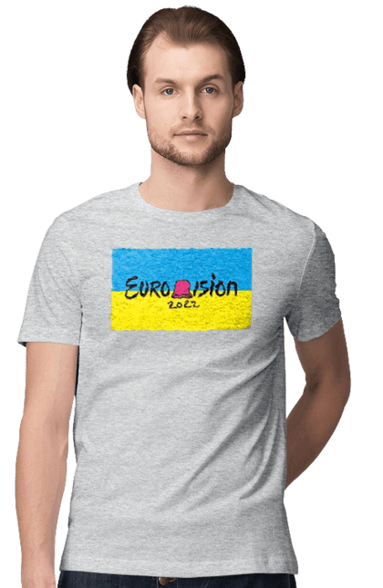 Футболка чоловіча з принтом "Євробачення за KALUSH Orchestra". Kalush orchestra, stefania, азов, врятувати азовсталь, врятувати захисників азовсталі, євробачення, звільнити, маріуполь, наші захисники, перемога, свобода. 2070702