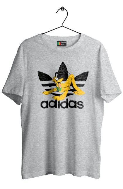 Men's t-shirt with prints Adidas Pluto. Adidas, animated series, dog, pluto, tv series. 2070702