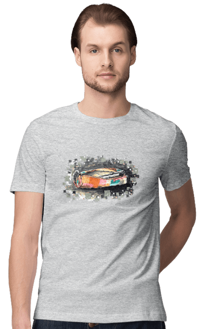 Men`s t-shirt with prints Pencil case Author's drawing. Exclusive, free hand, pen, pencil, pencil case, picture, school, stationery. 2070702