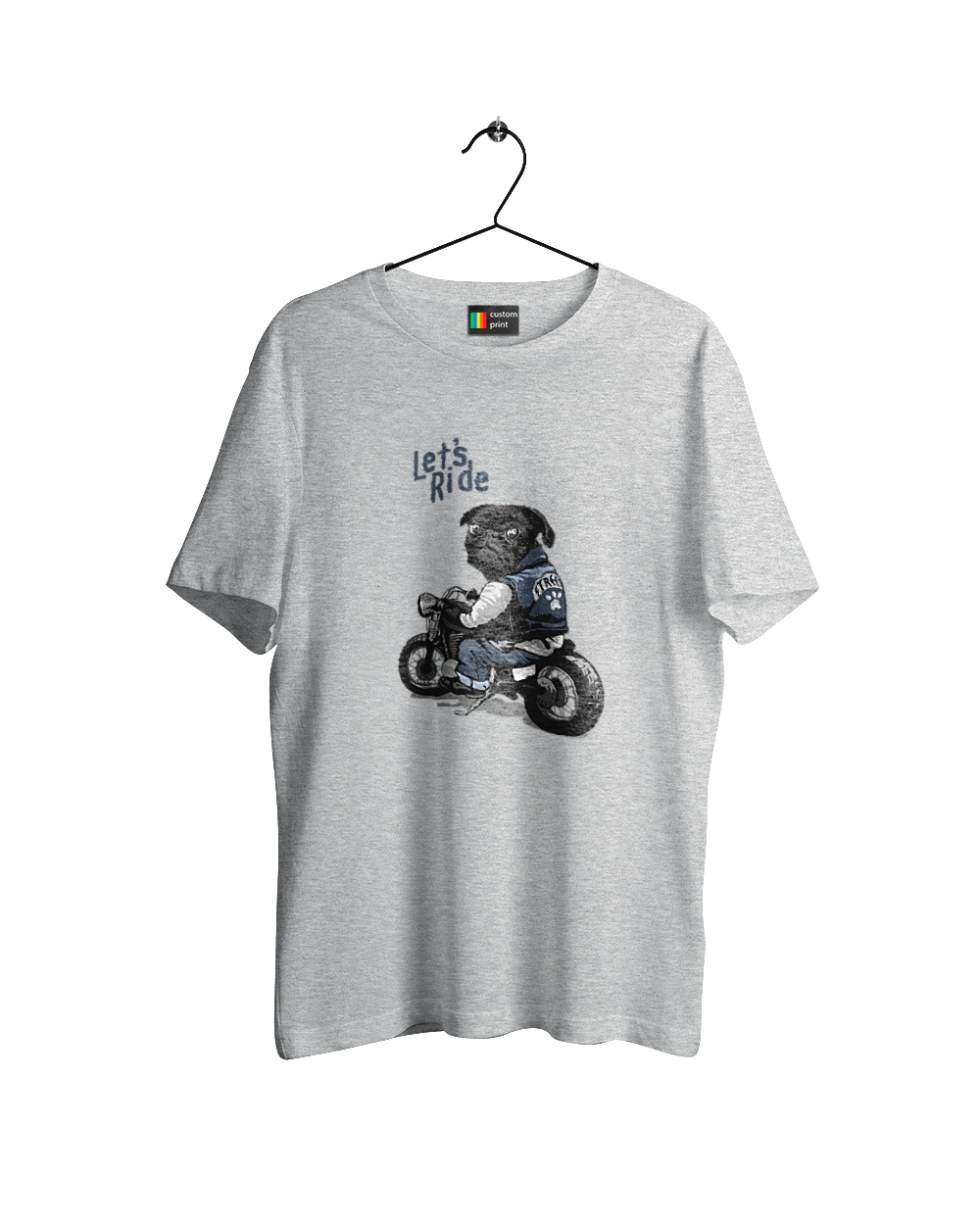 Мопс на мотоциклі