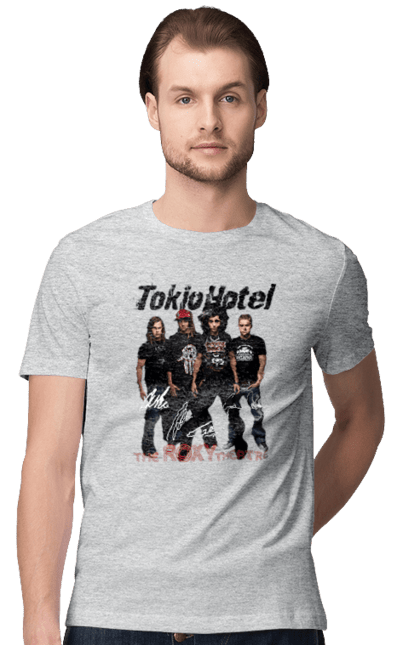 Футболка чоловіча з принтом "Tokio Hotel". Tokio hotel, альтернативний рок, група, електронік рок, музика, пауер піп, піп, поп рок, рок. 2070702