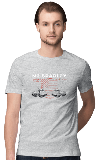 Men`s t-shirt with prints M2 Bradley. F16, howitzer, industrious, m2 bradley, nasams, suzanne, zuzana. 2070702