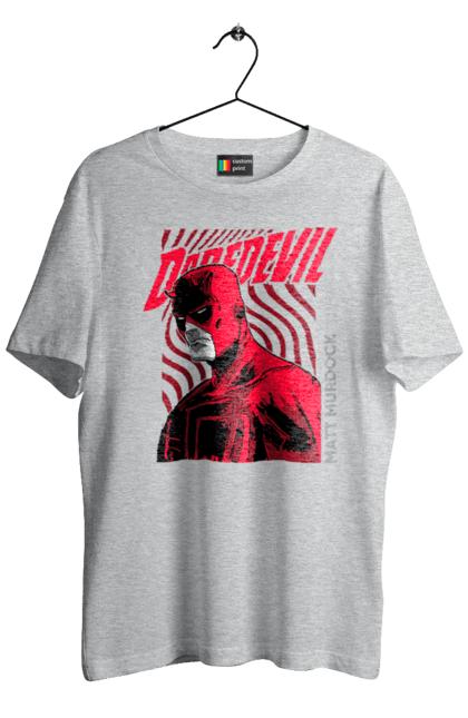 Men's t-shirt with prints Daredevil. Daredevil, lawyer, marvel, matt murdock, superhero, television series, tv series. 2070702