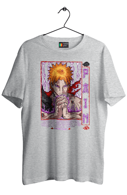 Men's t-shirt with prints Naruto Yahiko. Akatsuki, anime, character, manga, naruto, ninja, pain, tv series, yahiko. 2070702