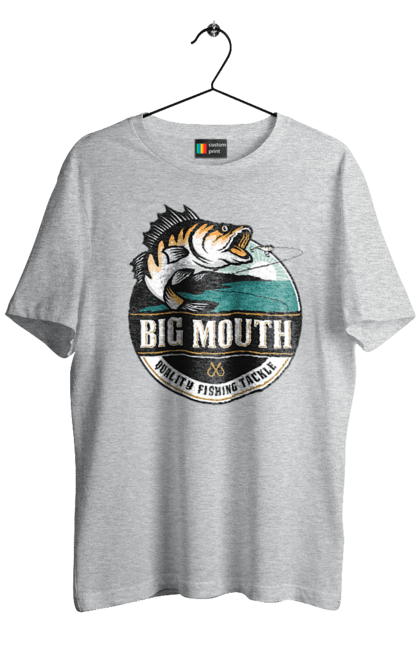 Футболка чоловіча з принтом "Рибалка". Вилика рибалка, рибалка, хоббі. 2070702