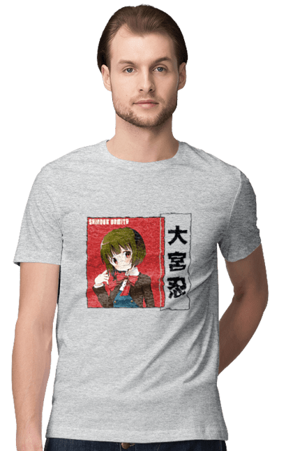 Men's t-shirt with prints Kiniro Mosaic Shinobu Omiya. Anime, gold mosaic, kiniro mosaic, kinmoza, manga, shinobu, shinobu omiya. 2070702