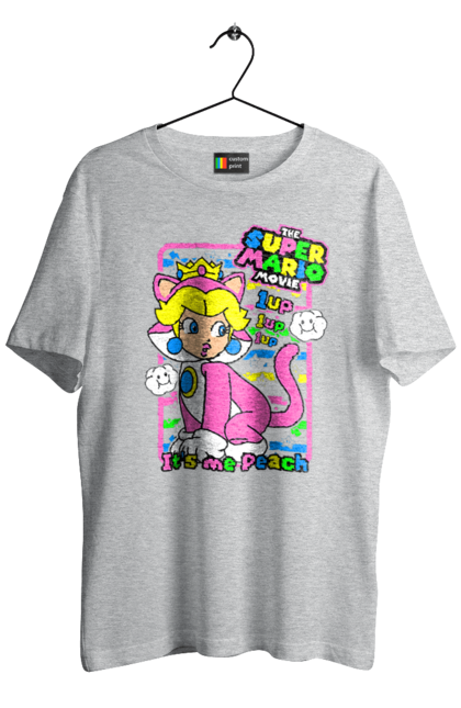 Men's t-shirt with prints The Super Mario Bros. Movie Princess Peach. Character, game, mario, mario bros, movie, nintendo, princess peach, super mario bros. 2070702