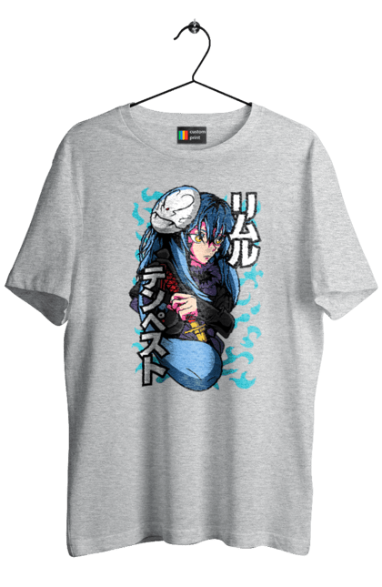 Men's t-shirt with prints Regarding Reincarnated to Slime Rimuru Tempest. Anime, manga, reincarnated to slim, reincarnated to slime, rimuru, rimuru tempest, short story, slime. 2070702