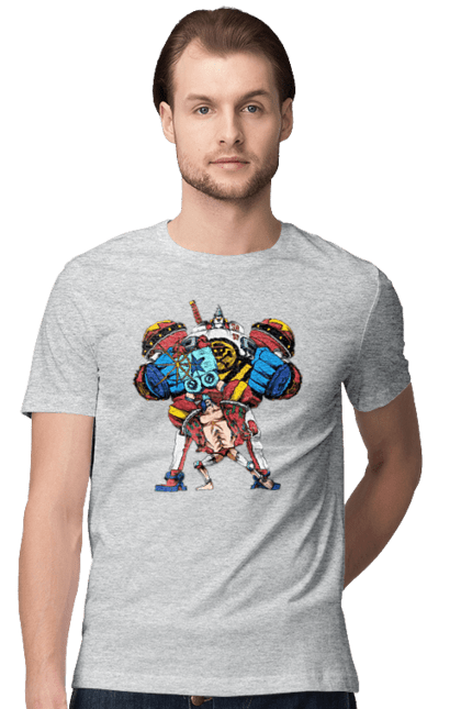 Men's t-shirt with prints One Piece Franky. Anime, franky, iron man, manga, one piece, straw hat pirates. 2070702