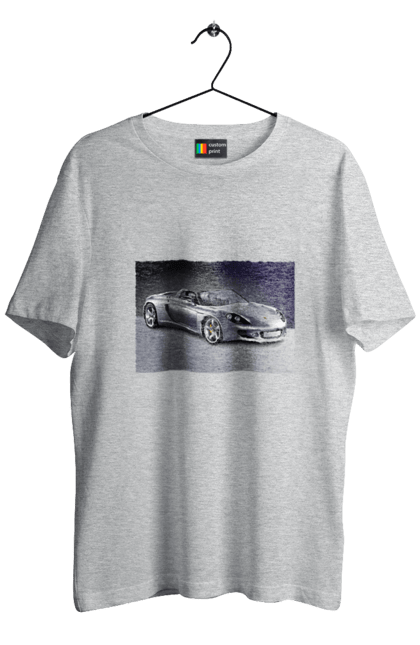 Men`s t-shirt with prints Auto.2. Auto, color image, compartment, photo, sports car. 2070702