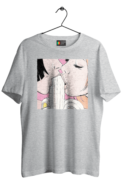 Футболка чоловіча з принтом "Дівчата Їдять Банан". Лизати, смоктати. 2070702