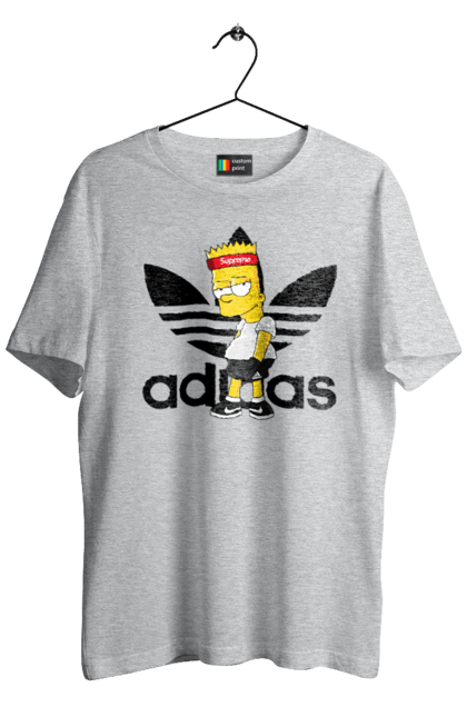 Футболка чоловіча з принтом "Adidas Барт". Adidas, bart, адідас, барт, мультфільм, серіал, сімпсон. 2070702