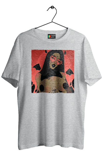 Футболка чоловіча з принтом "Диявол З Цицьками". Гола, диявол, сиськи. 2070702