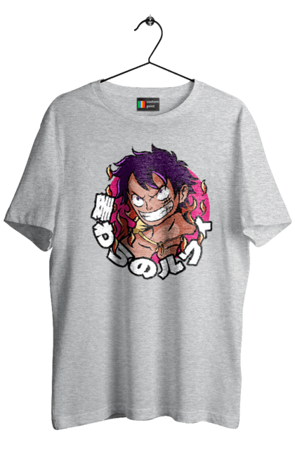 Men's t-shirt with prints One Piece Luffy. Anime, luffy, manga, monkey de luffy, one piece, pirates. 2070702