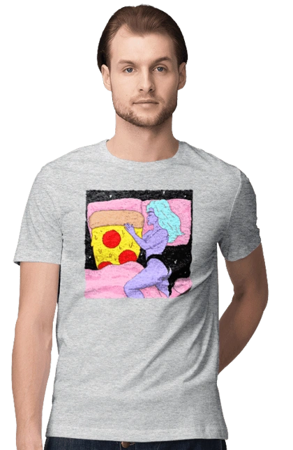 Фиолетовая Девушка И Пицца