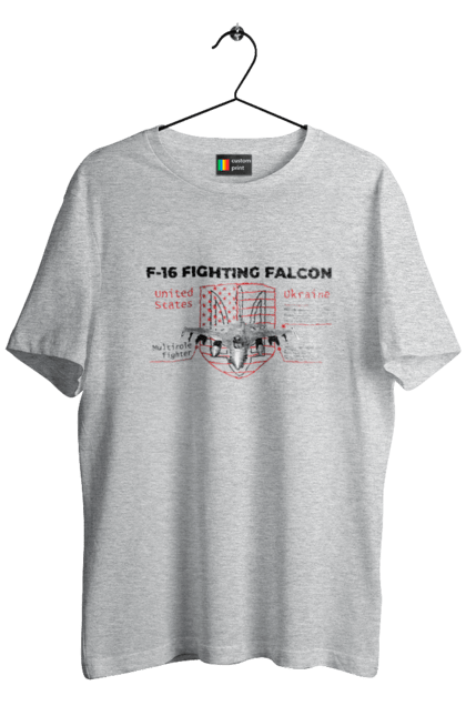 Men`s t-shirt with prints F 16. F16, howitzer, industrious, nasams, suzanne, zuzana. 2070702