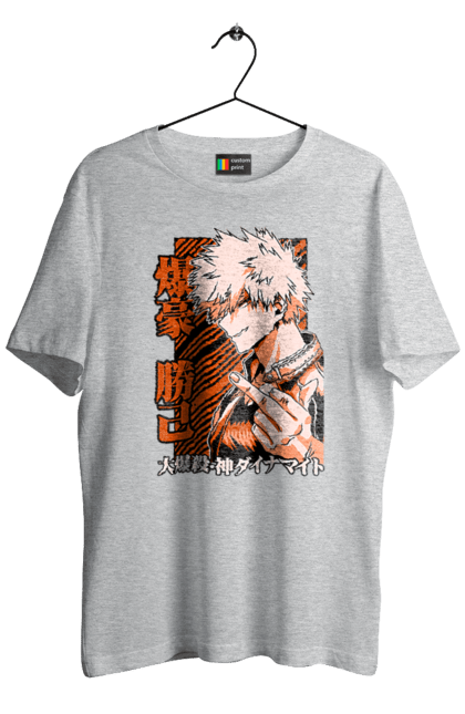 Футболка чоловіча з принтом "Моя академія героїв Бакуго". Bakugo, katsuki, katsuki bakugo, my hero academia, академія юей, аніме, бакуго, кацукі бакуго, манга, моя геройська академія. 2070702