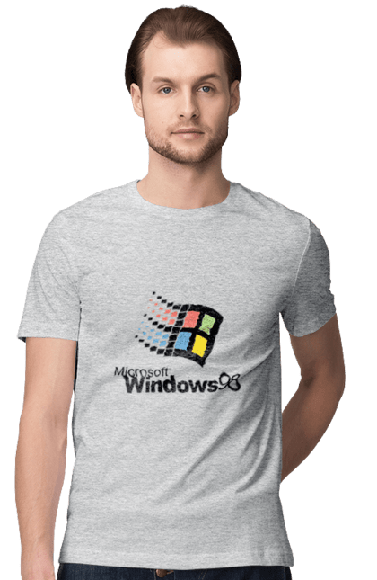 Футболка чоловіча з принтом "Windows98". Angular, c, css, html, it, javascript, jquery, php, python, react, svelt, vue, айтишник, айті, гумор, код, кодувати, прогер, програміст, програмісти, ти ж, ти ж програміст, тиж програміст. 2070702