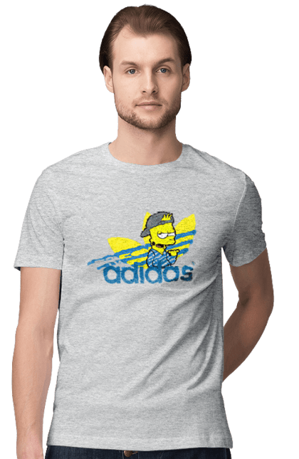 Футболка чоловіча з принтом "Adidas Барт". Adidas, bart, адідас, барт, мультфільм, серіал, сімпсон. 2070702