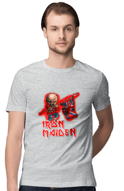 Футболка чоловіча з принтом "Залізна діва". Band logo, heavy music, iron maiden, monster, rock band, rock music, важка музика, залізна діва, логотип групи, монстр, рок, рок-гурт. PrintMarket - інтернет-магазин одягу та аксесуарів з принтами плюс конструктор принтів - створи свій унікальний дизайн