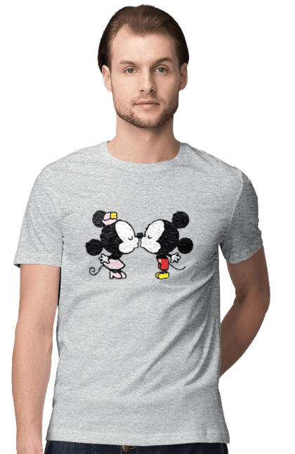 Футболка чоловіча з принтом "38". Mickey mouse, minnie mouse, дісней, міккі, міккі маус, мінні маус, мультфільм. 2070702