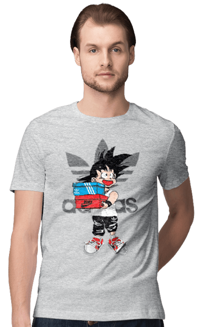 Футболка мужская с принтом Adidas Сон Гоку. Adidas, anime, dragon ball, son goku, адидас, аниме, гоку, жемчуг дракона, манга, сон гоку. 2070702