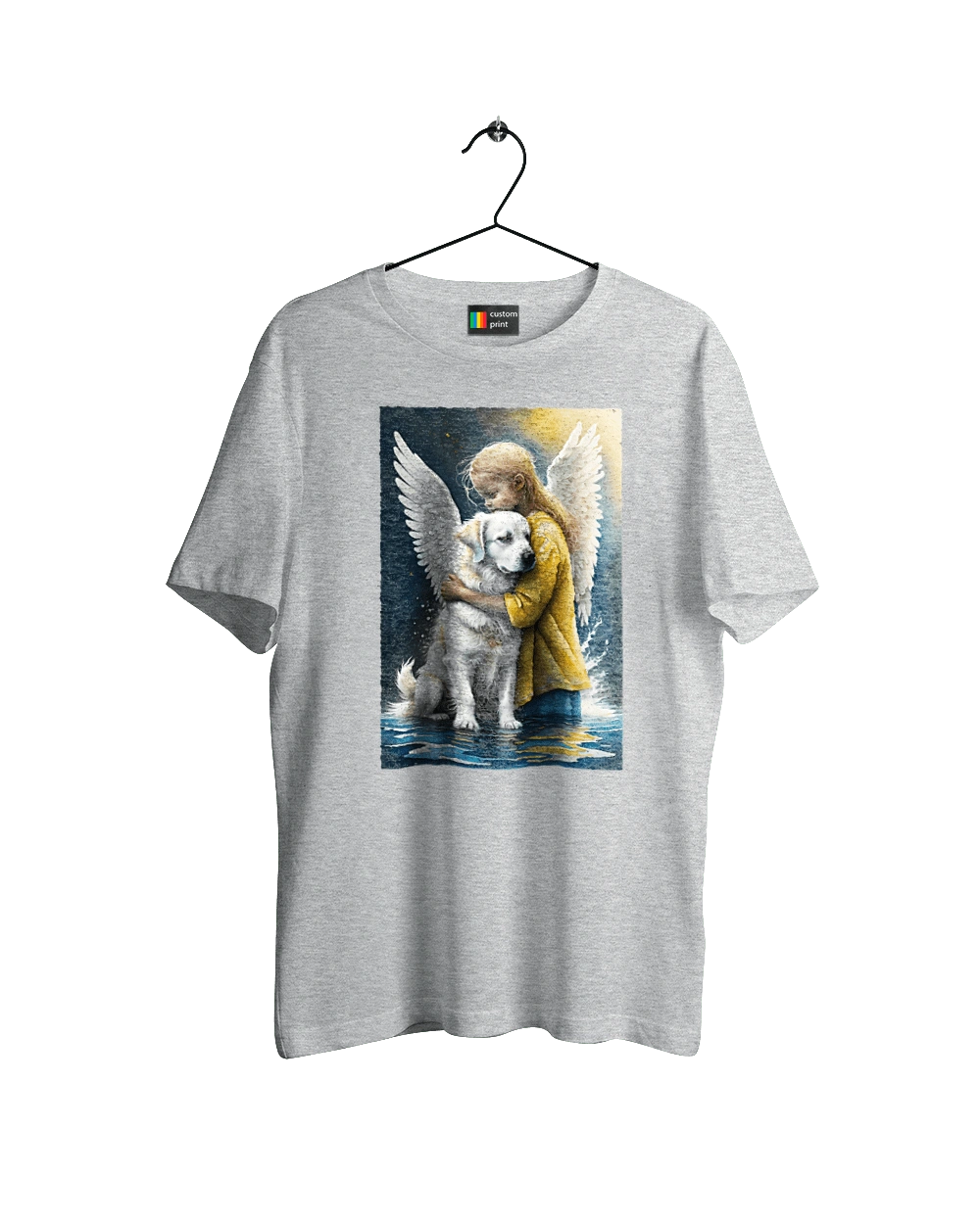 Girl and dog angel [memorial to dead animals]