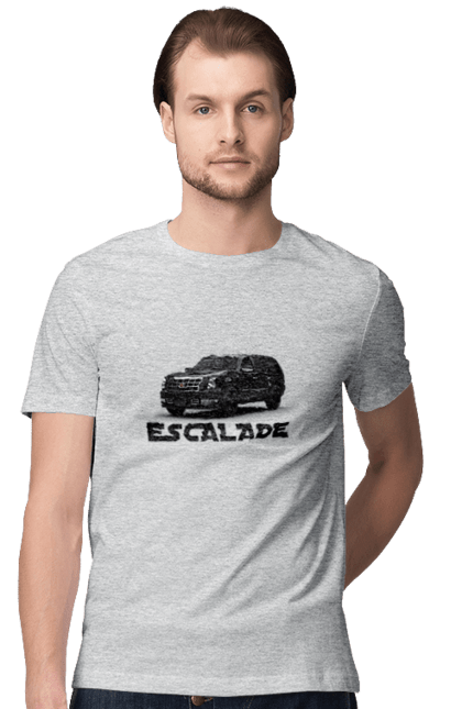 Футболка чоловіча з принтом "Каділак". Автомобіль, бізнес клас, джип, ескалада, каділак, машина, позашляховик. 2070702