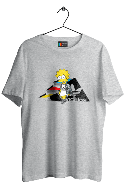 Футболка чоловіча з принтом "Adidas Ліса". Adidas, lisa, simpson, адідас, ліса, ліса сімпсон, мультсеріал, персонаж, серіал, сімпсон. 2070702