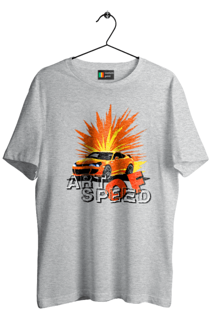 Men`s t-shirt with prints The art of speed. Auto, car, driver, motorist, speed. 2070702