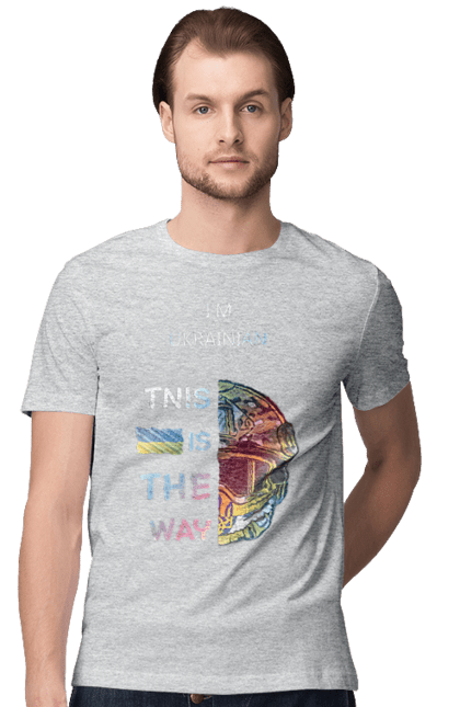 Футболка чоловіча з принтом "Я українець це шлях колорфул". Зсу, мандалоріан, символ україни зсу, солдат зсу, україна, українець це шлях, це шлях, я українець. 2070702