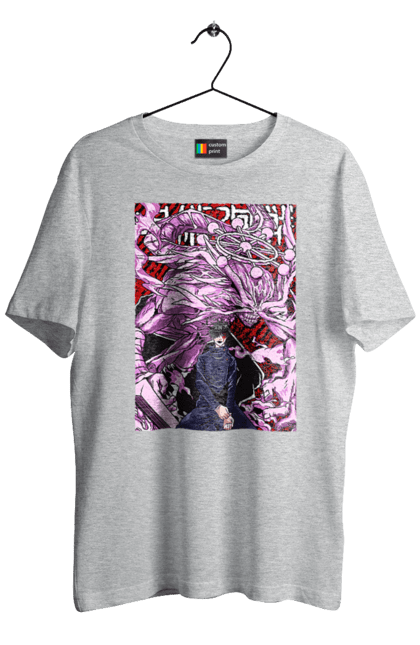 Men's t-shirt with prints Jujutsu Kaisen Megumi. Anime, dark fantasy, fushiguro, fushiguro megumi, jujutsu kaisen, magic battle, manga, megumi, mystic. 2070702