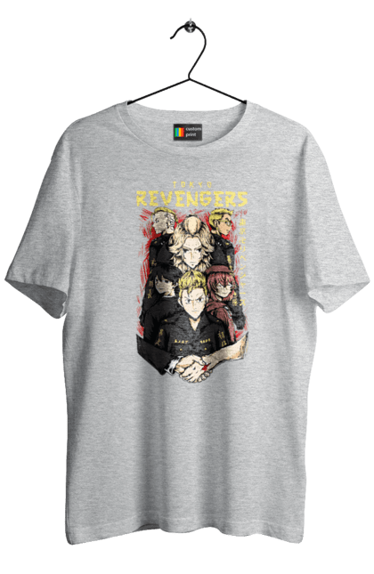 Men's t-shirt with prints Tokyo Avengers. Action movie, anime, fantasy, game, manga, takemichi, thriller, tokyo avengers, tokyo revengers, tv series. 2070702